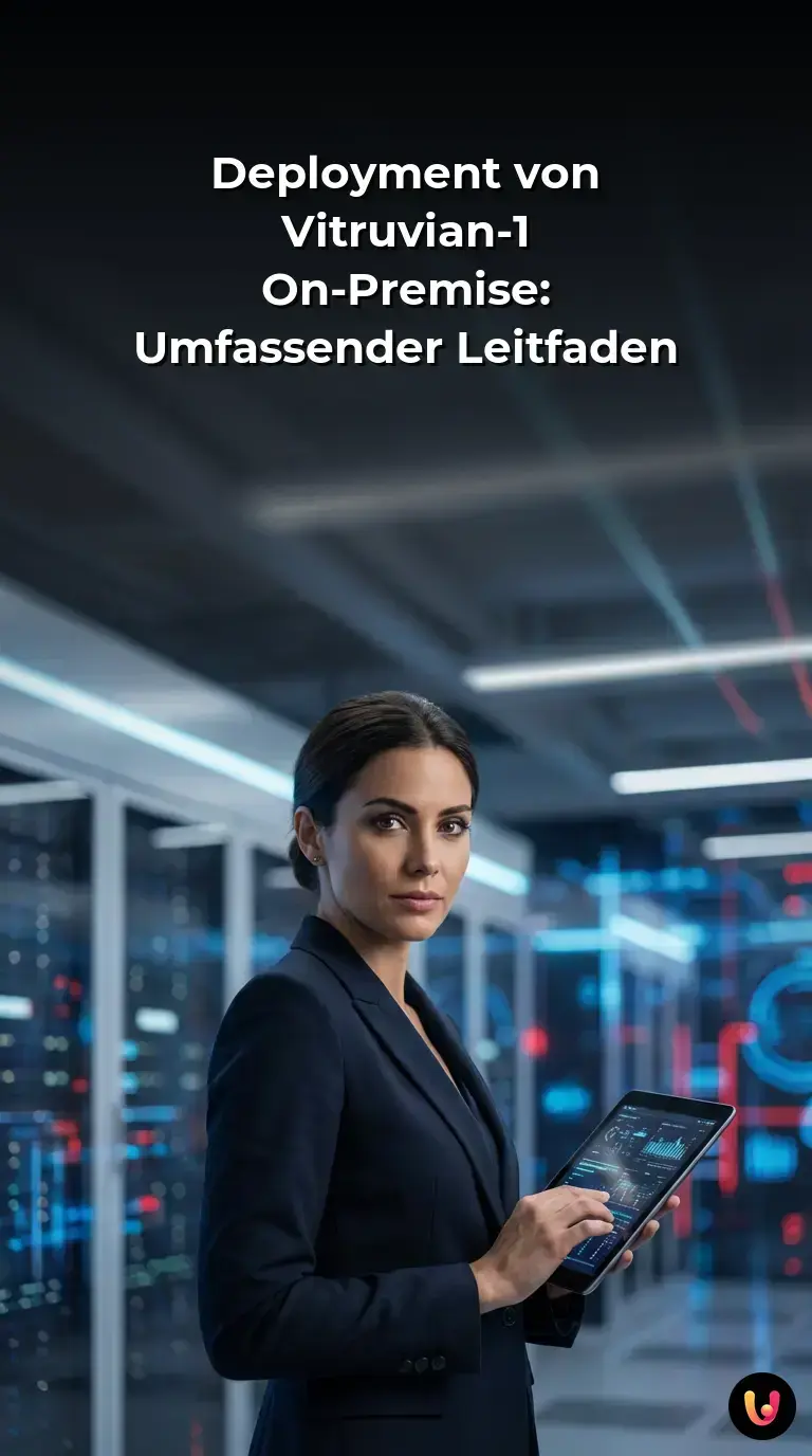 &Uuml;bersicht der On-Premise-Infrastruktur f&uuml;r das KI-Modell Vitruvian-1.