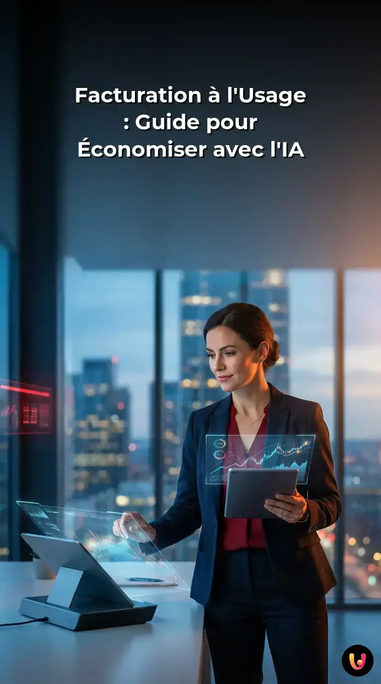 Sch&eacute;ma explicatif sur la gestion des co&ucirc;ts et la facturation &agrave; l'usage des assistants virtuels.