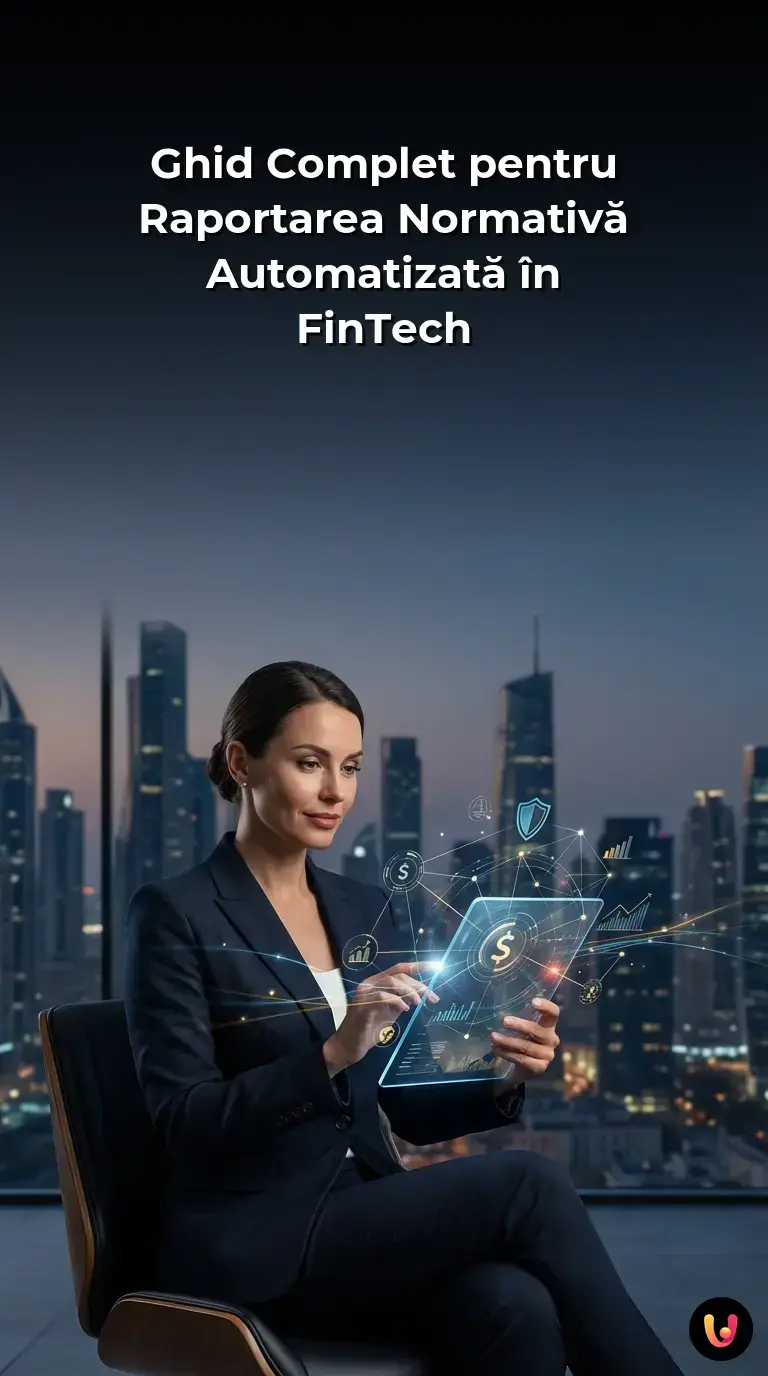 Grafic informativ privind automatizarea raportării fiscale și conformitatea &icirc;n FinTech.