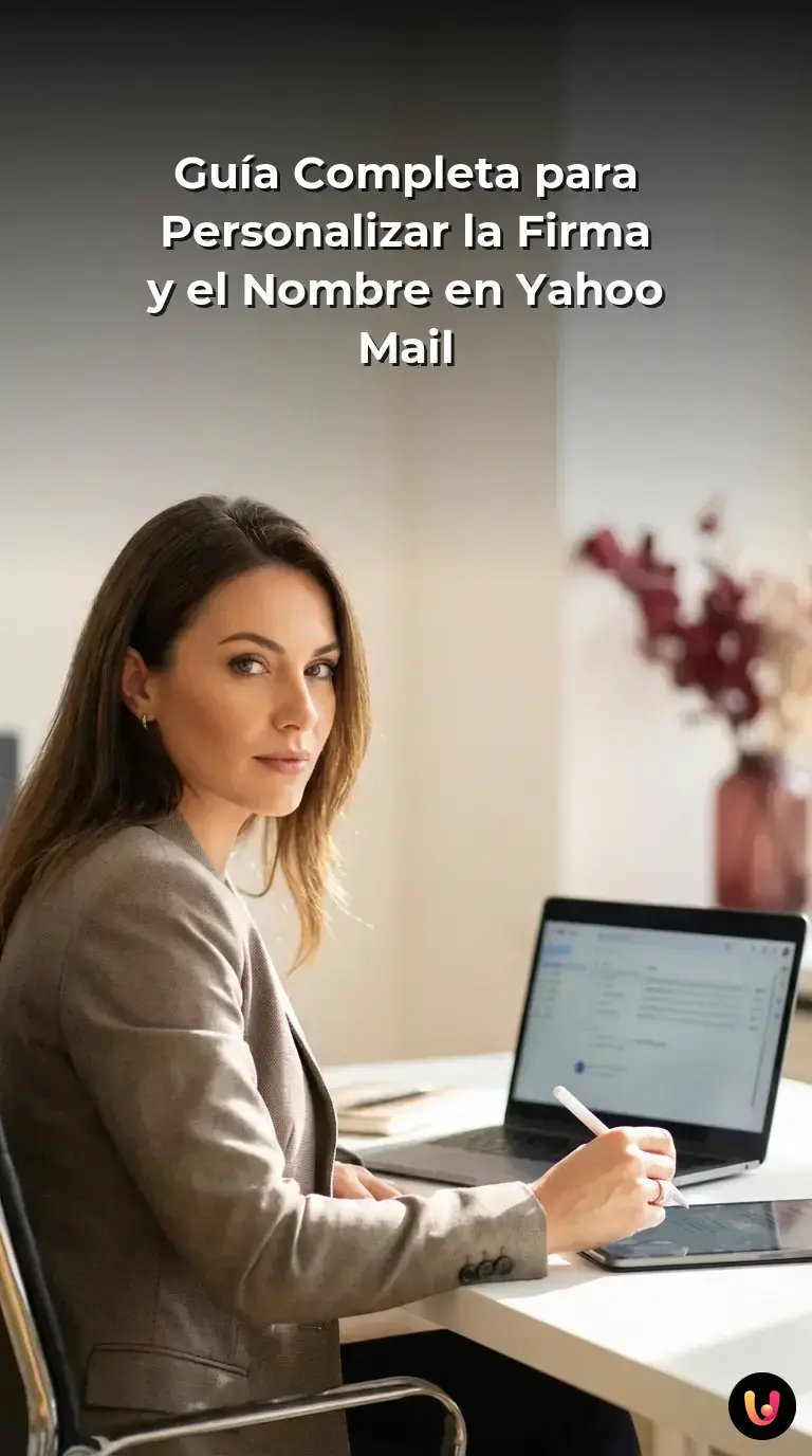 Gr&aacute;fico explicativo para configurar el perfil y los datos de contacto en Yahoo Mail.
