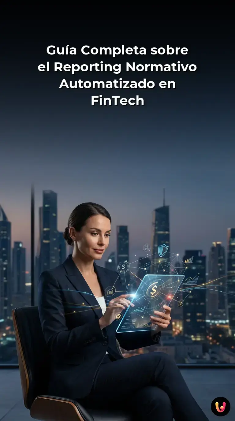 Gr&aacute;ficos de datos financieros y cumplimiento normativo en plataformas FinTech.