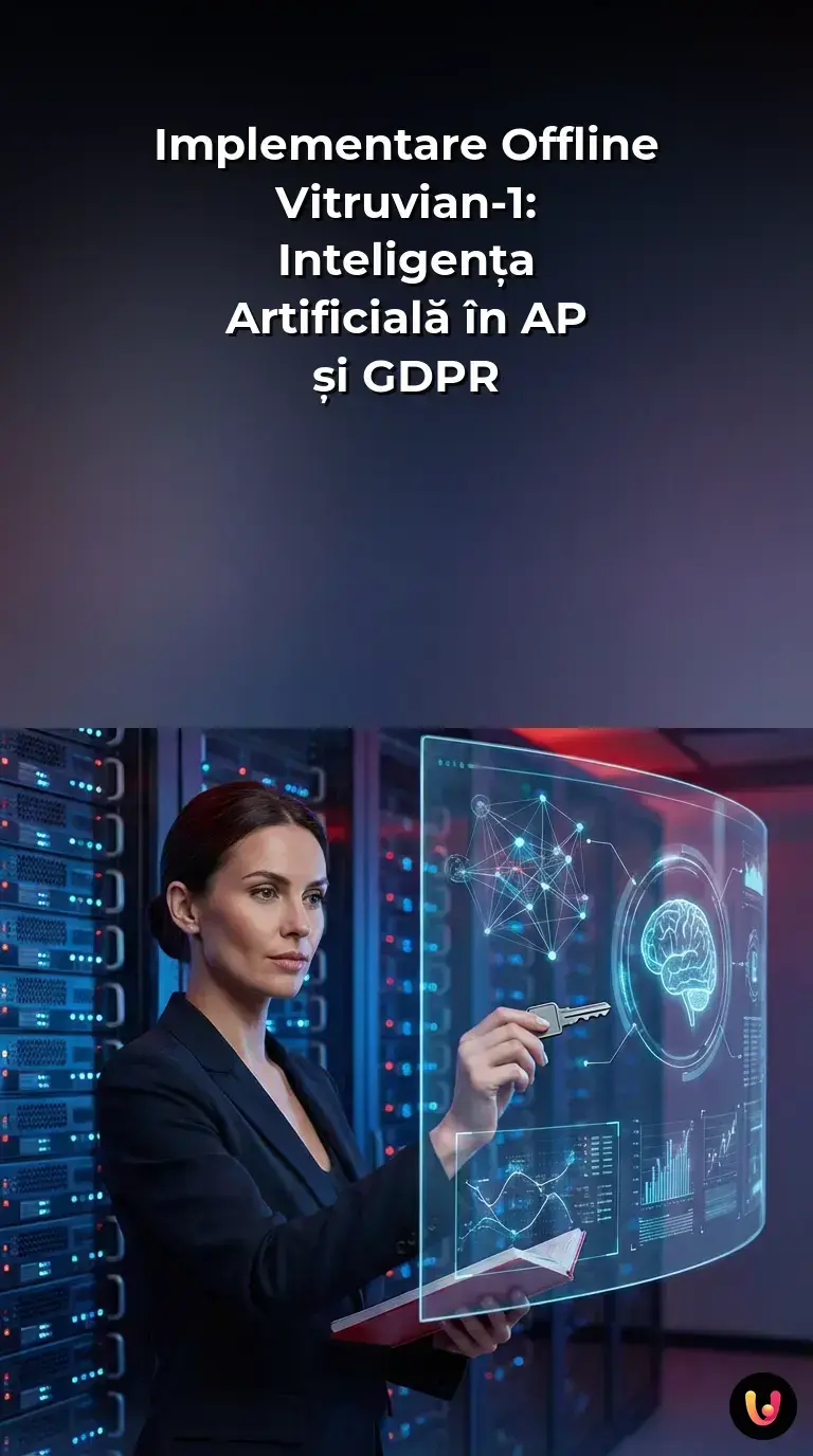 Schema arhitecturii offline a modelului AI Vitruvian-1 pentru administrația publică