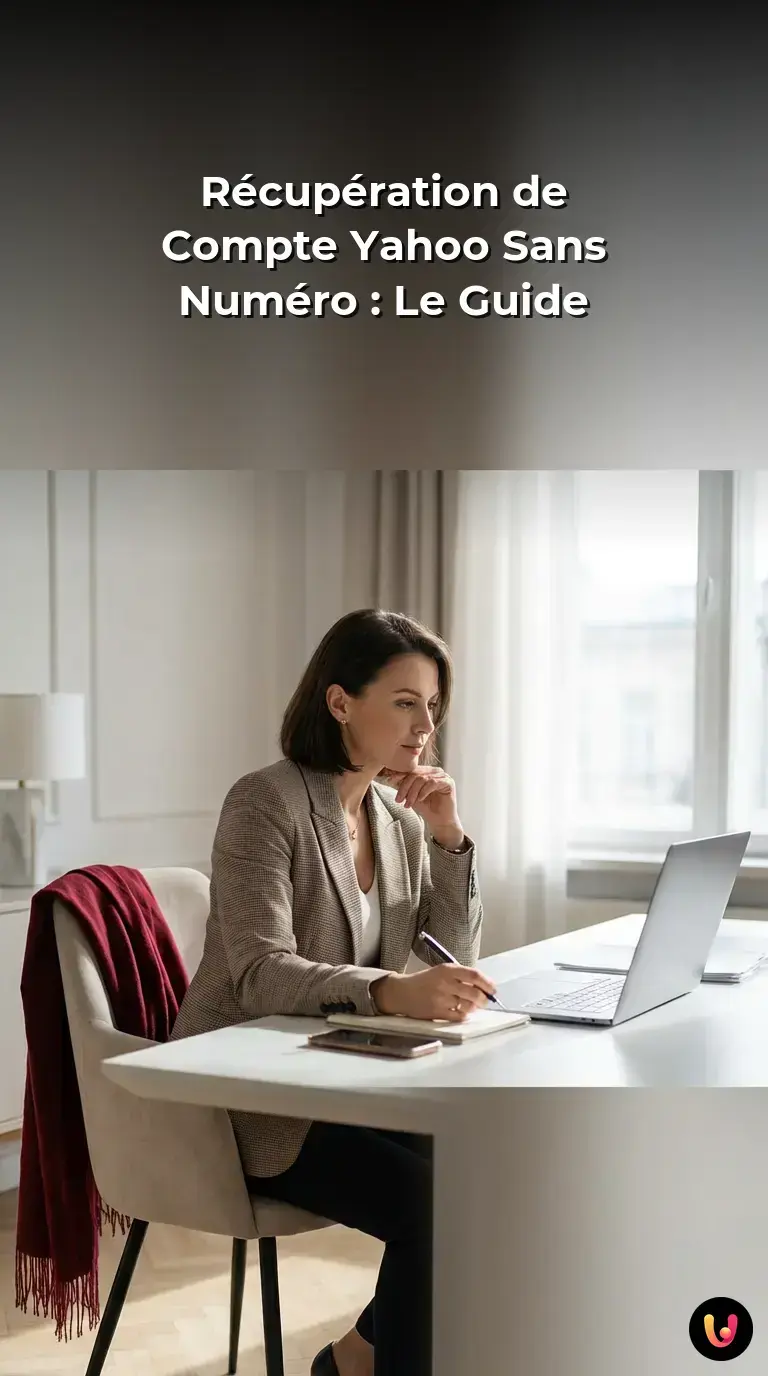 &Eacute;cran d'ordinateur affichant la proc&eacute;dure de r&eacute;cup&eacute;ration de compte Yahoo Mail.