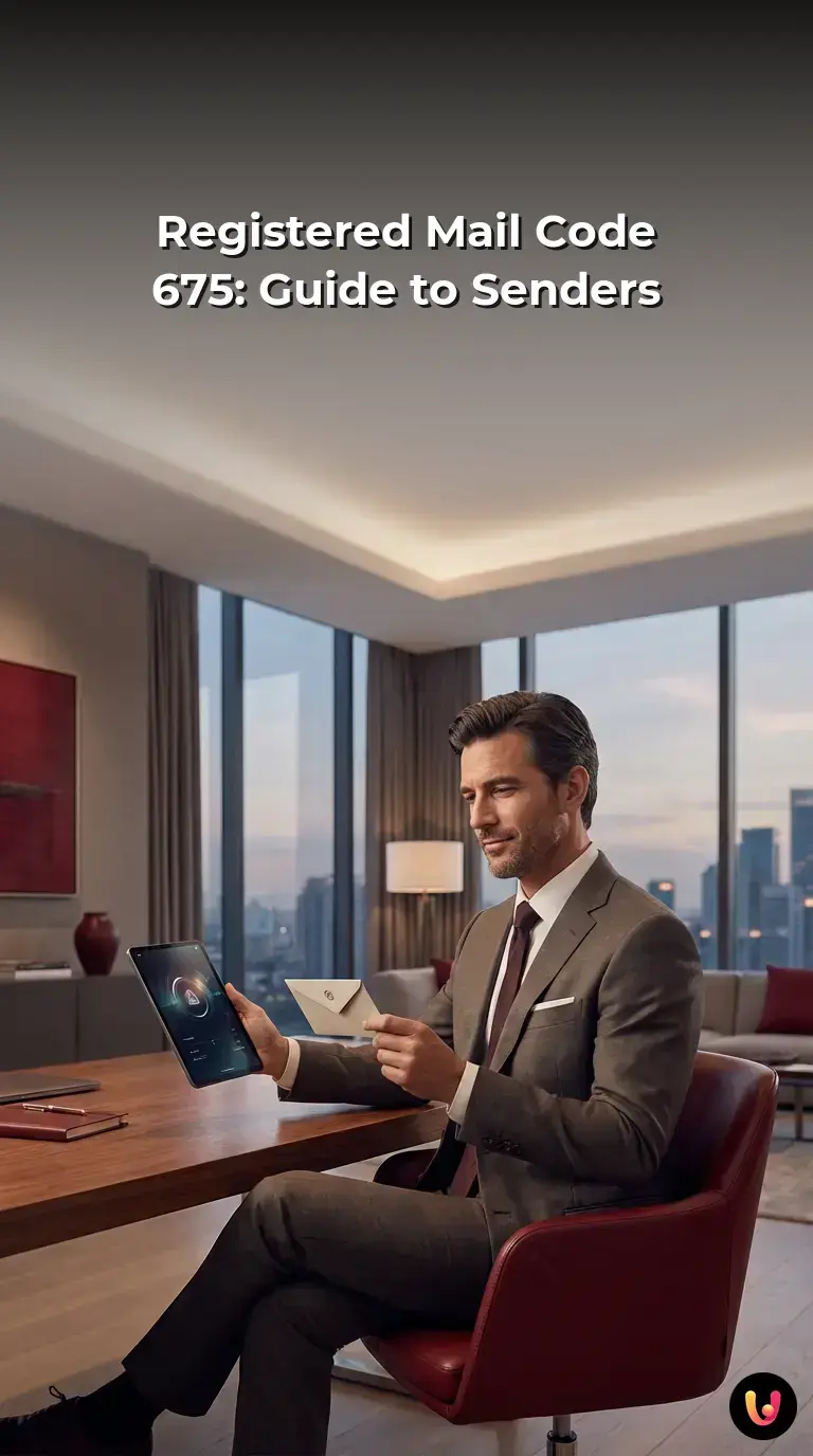 Diagram detailing local authorities sending registered mail code 675.