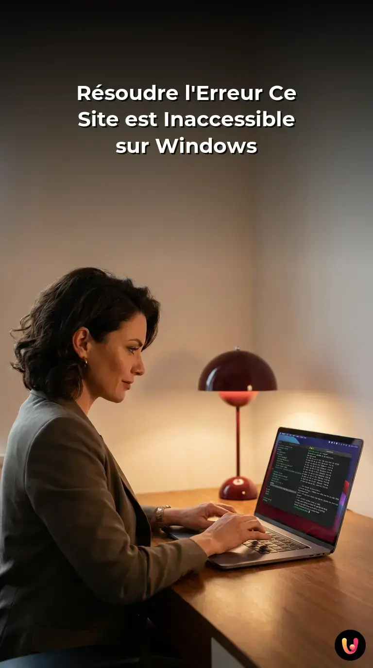 &Eacute;cran d'ordinateur affichant l'invite de commandes Windows pour r&eacute;soudre une erreur r&eacute;seau.