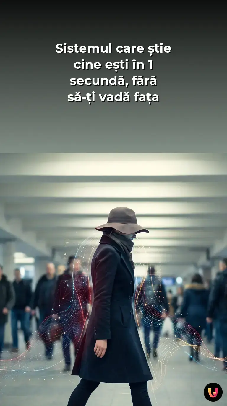 Siluetă anonimă scanată de un sistem biometric de securitate.