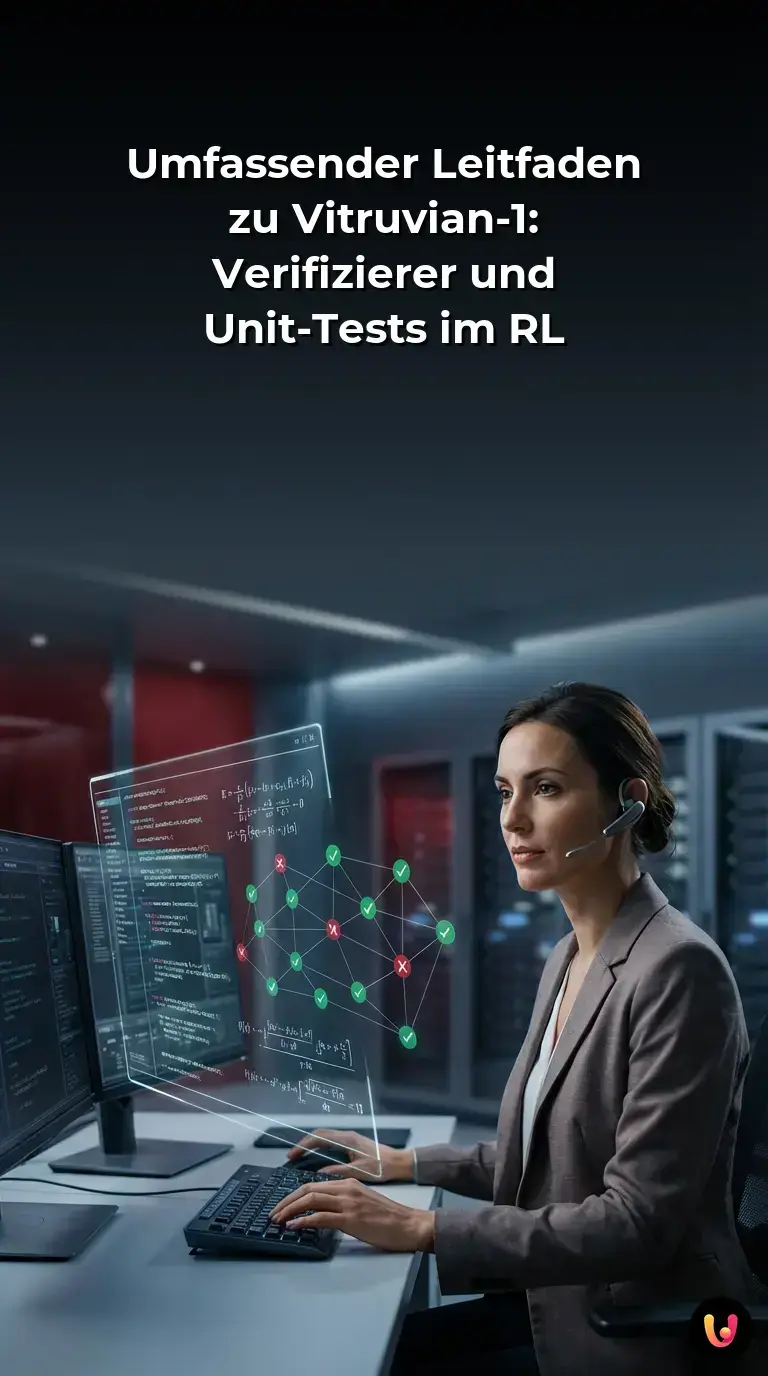 Diagramm der Vitruvian-1 Architektur mit Unit-Tests und Verifizierern im Reinforcement Learning.