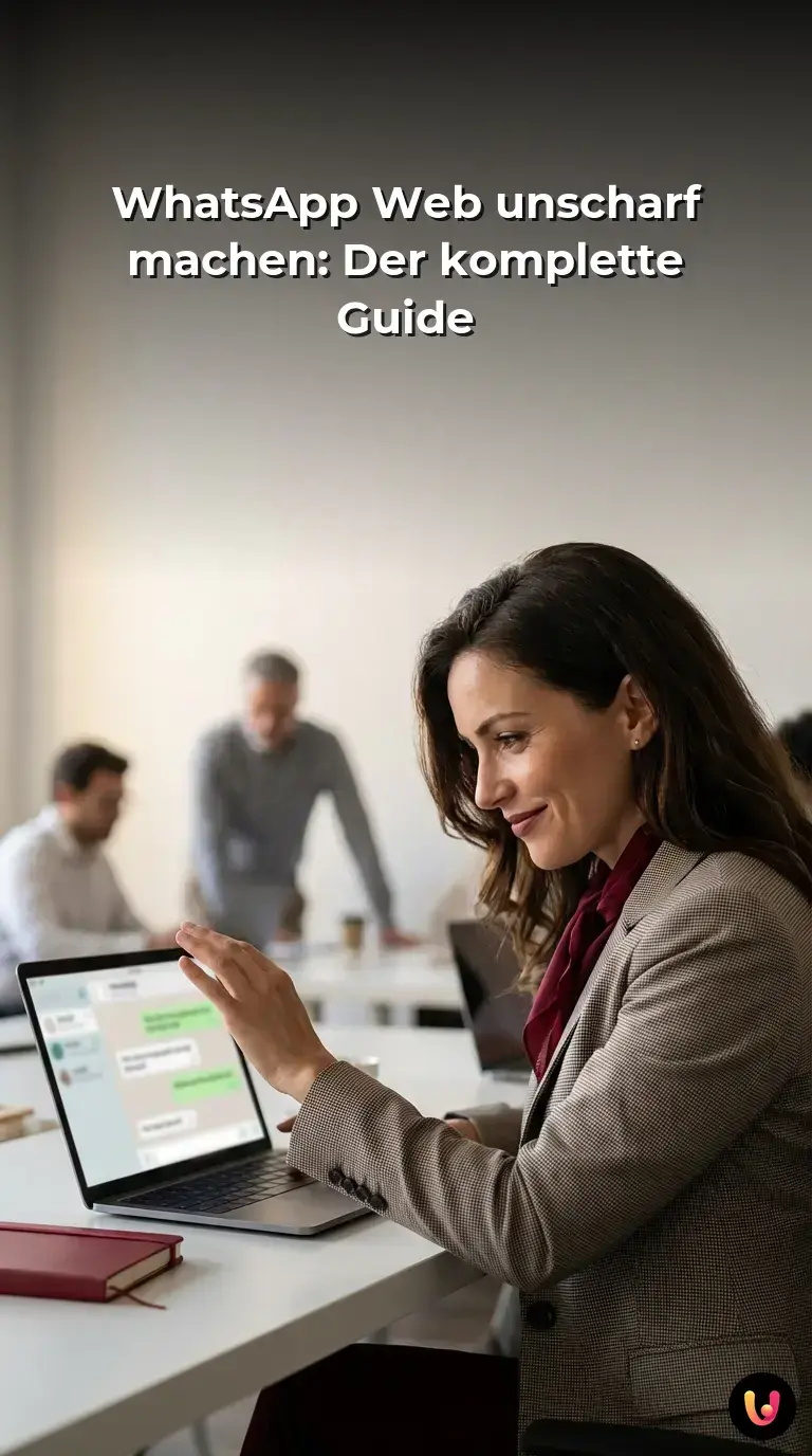 Verschwommene Chatverl&auml;ufe auf einem Computermonitor im B&uuml;ro zum Schutz der Privatsph&auml;re.