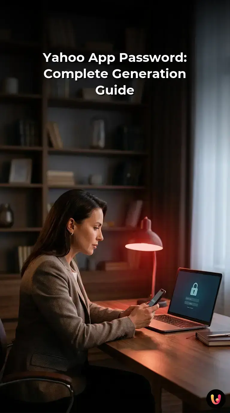 Digital interface displaying the Yahoo security settings and access code generation process.