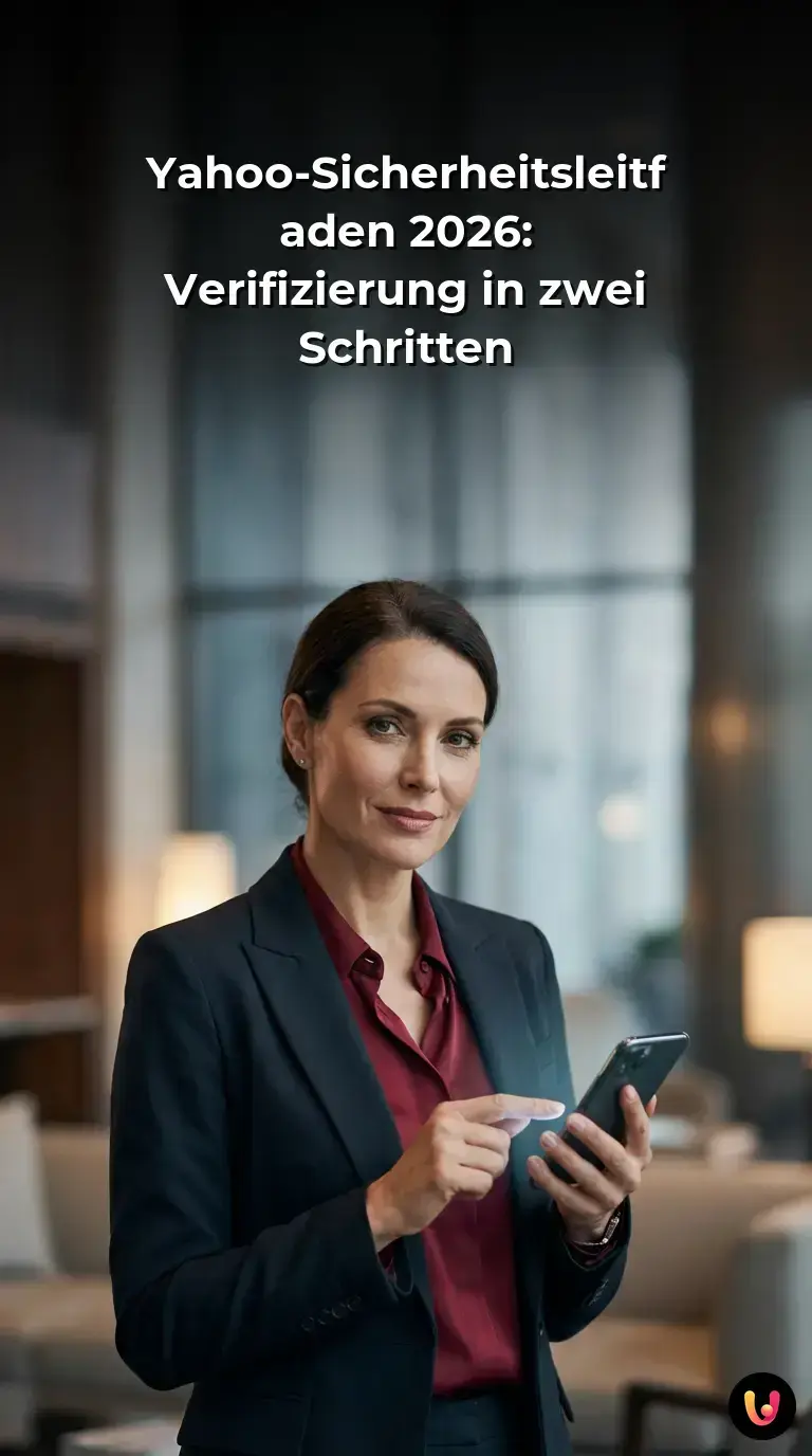 Visuelle Anleitung zur Aktivierung der Zwei-Schritt-Verifizierung f&uuml;r sichere Yahoo-Konten.
