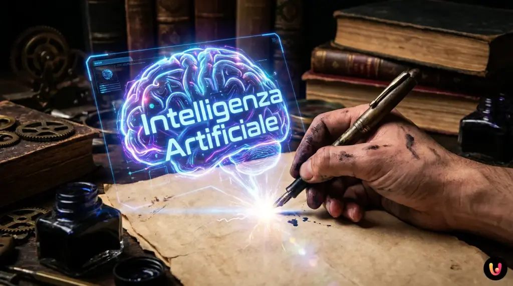 Detail of a human hand writing with a pen and ink on a sheet of paper.