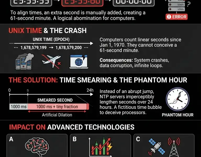 Infografica: 23:59:60: The Time Paradox That Tricks Global Networks