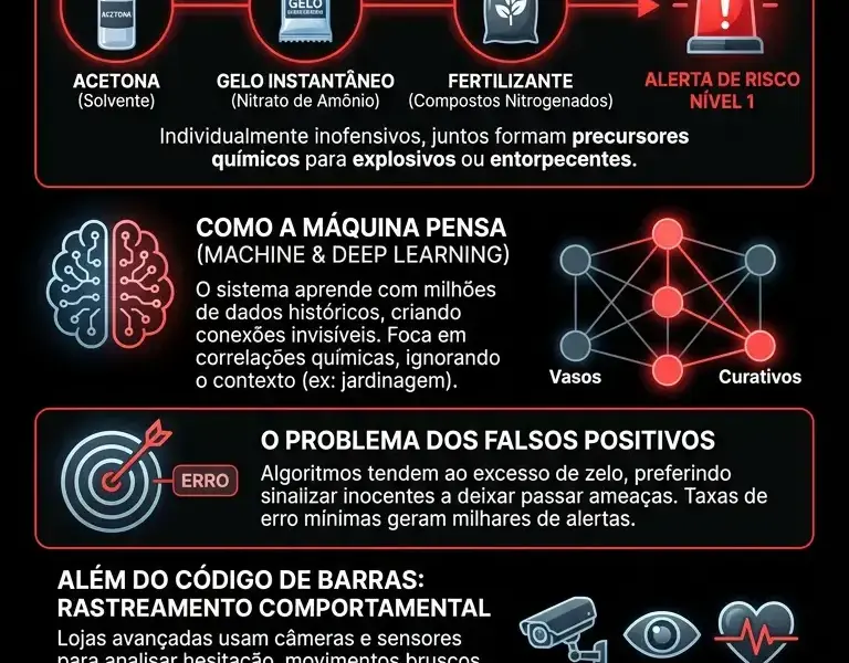 Infografica: A IA no supermercado: por que 3 compras banais tornam voc&ecirc; suspeito