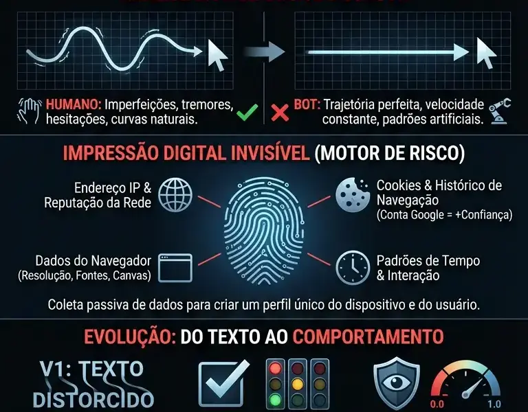 Infografica: A verdade sobre o reCAPTCHA: por que seu clique &eacute; apenas uma ilus&atilde;o