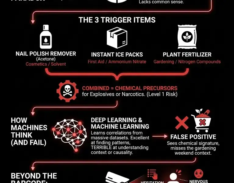 Infografica: AI at the Supermarket: Why 3 Mundane Purchases Make You Look Suspicious