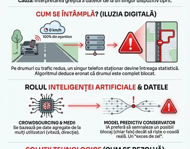 Infografica: Blocajul fantomă: cum un telefon oprit păcălește algoritmul