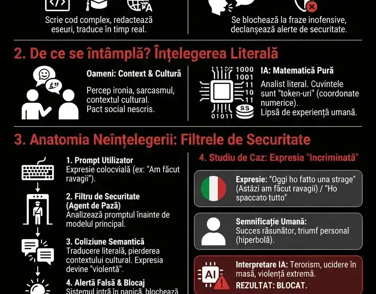 Infografica: C&acirc;nd IA intră &icirc;n panică din cauza unei simple fraze umane