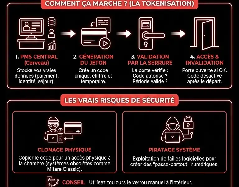 Infografica: Check-out &agrave; l'h&ocirc;tel : la v&eacute;rit&eacute; sur les donn&eacute;es contenues dans la carte magn&eacute;tique
