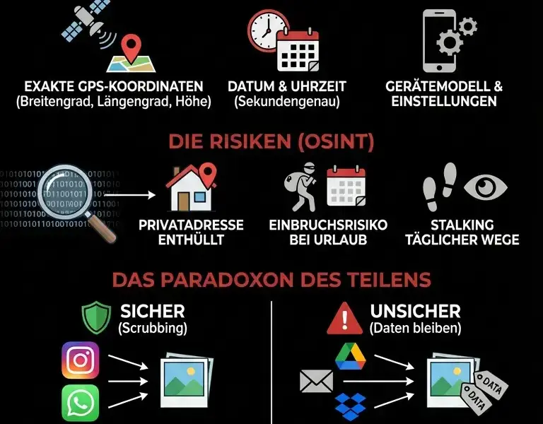 Infografica: Das geheime Archiv in jedem deiner Fotos, das festh&auml;lt, wo du bist.