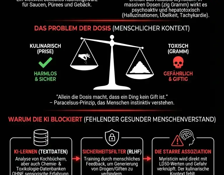 Infografica: Das KI-Paradoxon: Ein gew&ouml;hnliches Gew&uuml;rz, das f&uuml;r Gift gehalten wird.