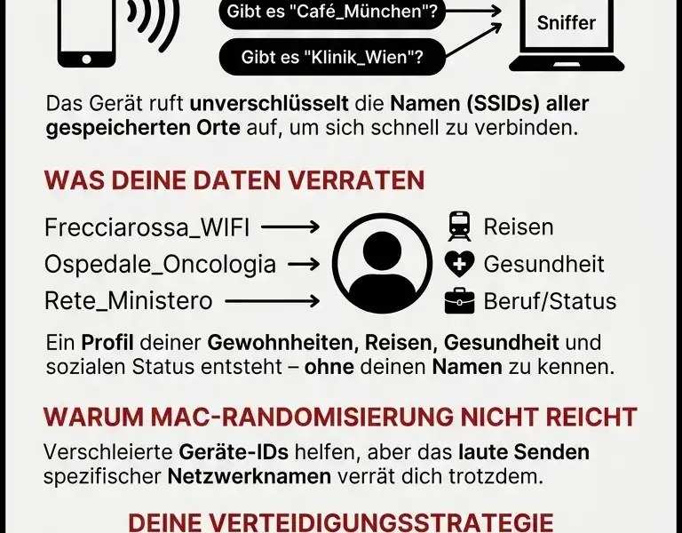Infografica: Die GPS-Illusion: Die WLAN-Funktion, die deine Bewegungen verr&auml;t