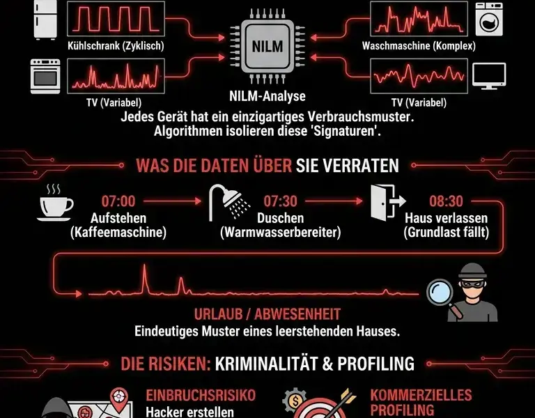 Infografica: Die stille &Uuml;berwachung: Was das Zuhause verr&auml;t, wenn Sie nicht da sind