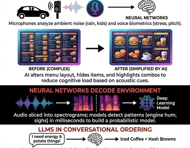 Infografica: How Acoustic Profiling Secretly Alters Drive-Thru Menus