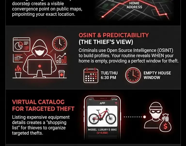 Infografica: How the GPS in fitness apps reveals your address to criminals