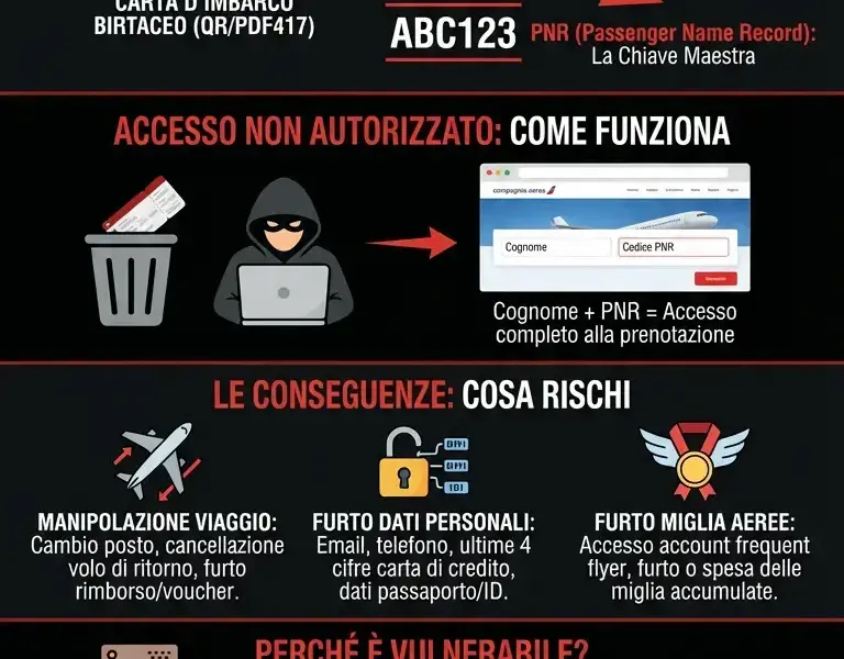Infografica: I 6 caratteri sulla carta d'imbarco che svelano i tuoi dati