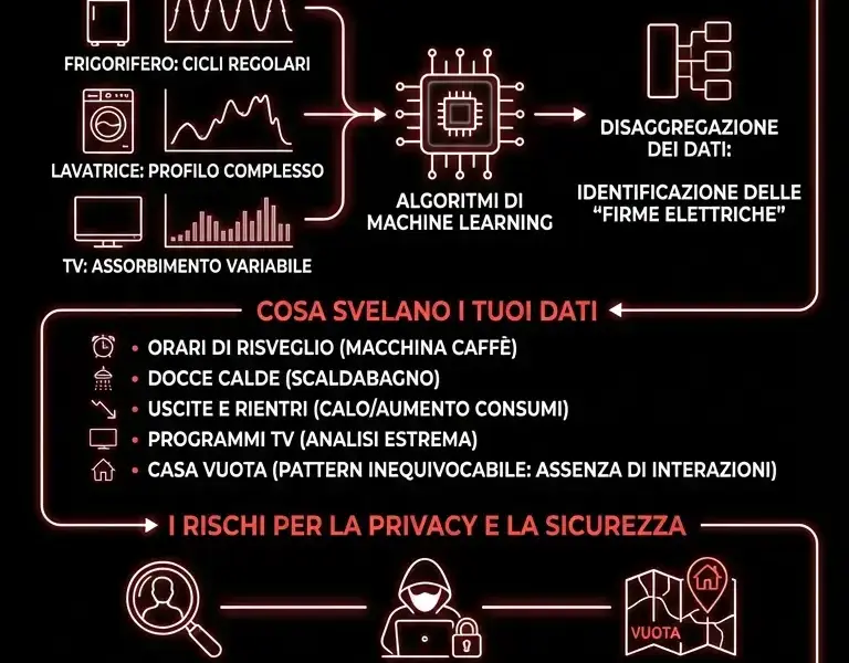 Infografica: Il monitoraggio silenzioso: cosa svela la casa quando non ci sei
