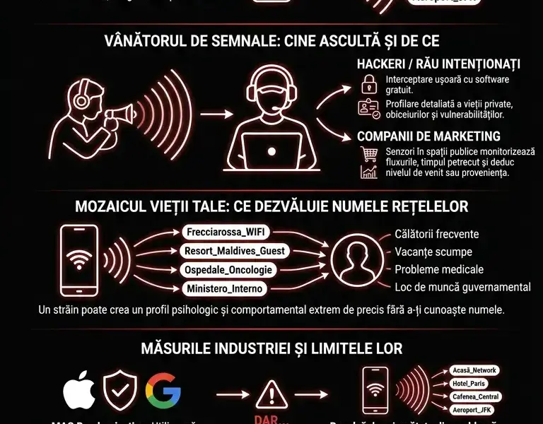 Infografica: Iluzia GPS-ului: funcția Wi-Fi care &icirc;ți dezvăluie deplasările