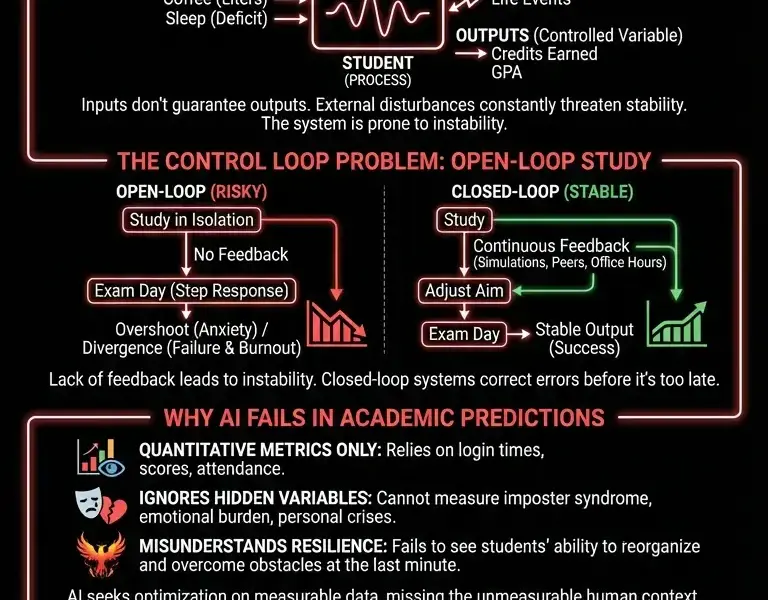 Infografica: Is the university student an unstable system? Why AI doesn't predict dropping out