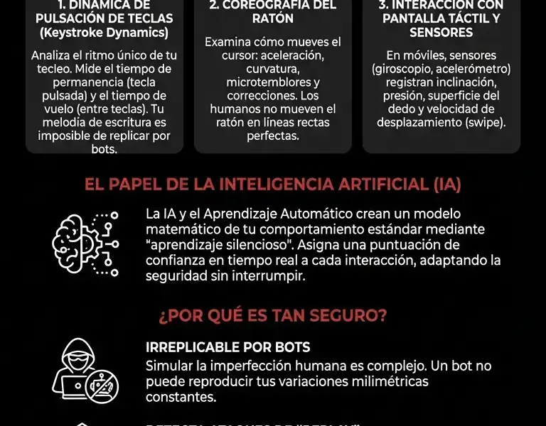 Infografica: La firma conductual que te identifica antes de la contrase&ntilde;a.