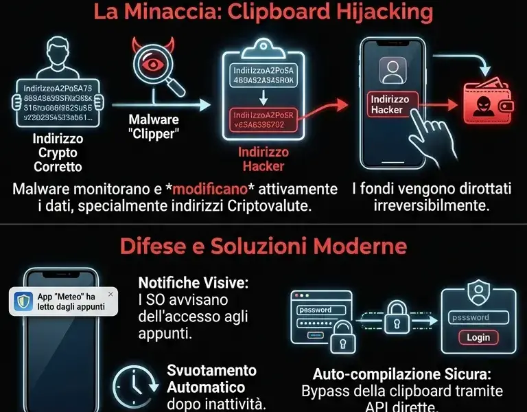Infografica: La memoria segreta del copia e incolla che espone i tuoi dati
