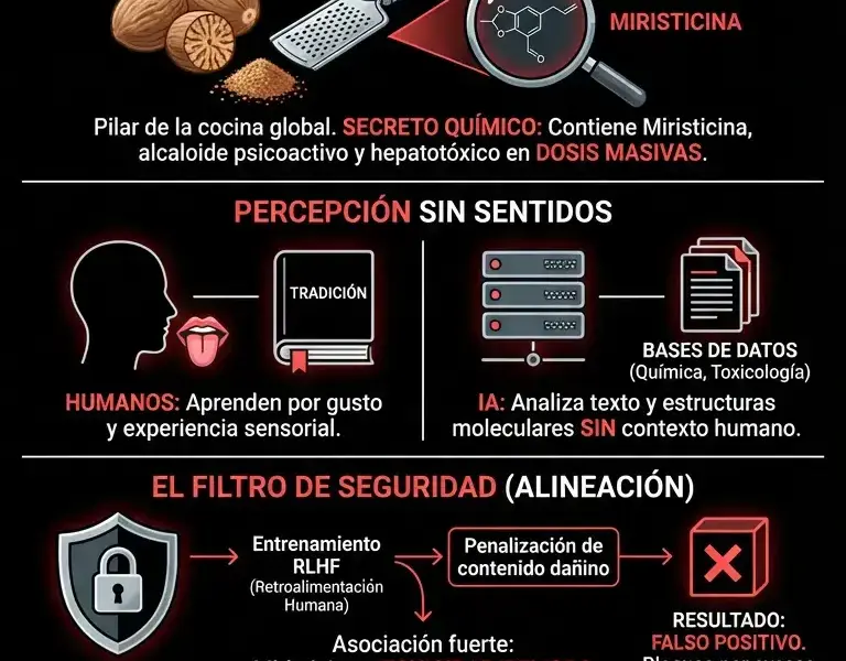 Infografica: La paradoja de la IA: una especia com&uacute;n confundida con veneno.