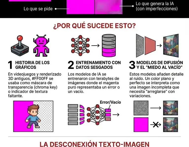 Infografica: La paradoja visual: el &uacute;nico color que la IA no puede generar.