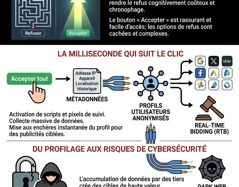 Infografica: La psychologie du bouton &laquo;&nbsp;Accepter&nbsp;&raquo;&nbsp;: ce &agrave; quoi vous renoncez en une milliseconde