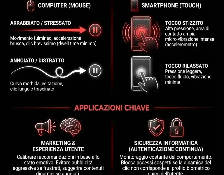 Infografica: La scienza dei micro-dati: cosa svela di te il tasto pausa