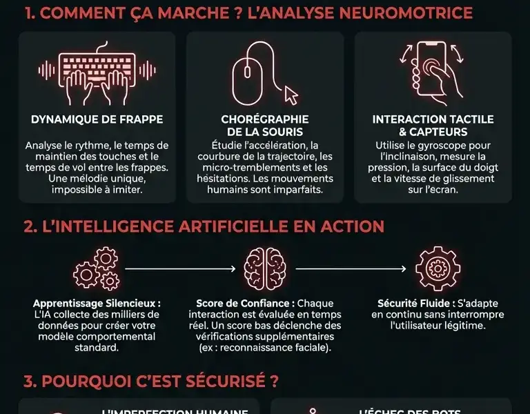 Infografica: La signature comportementale qui vous identifie avant le mot de passe.