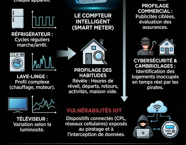 Infografica: La surveillance silencieuse : ce que la maison r&eacute;v&egrave;le en votre absence