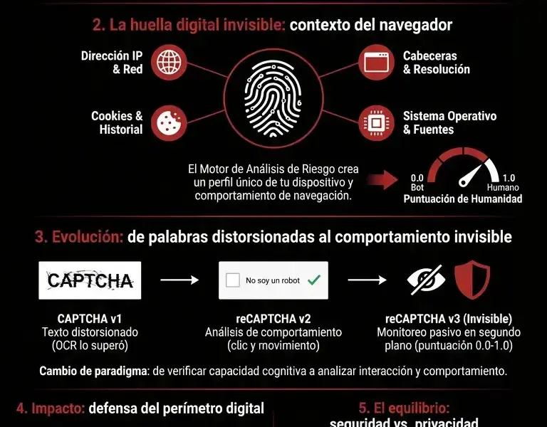 Infografica: La verdad sobre reCAPTCHA: por qu&eacute; tu clic es solo una ilusi&oacute;n