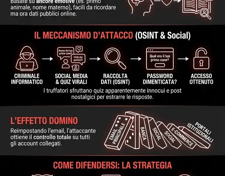 Infografica: L'impostazione di sicurezza che usa il tuo passato contro di te