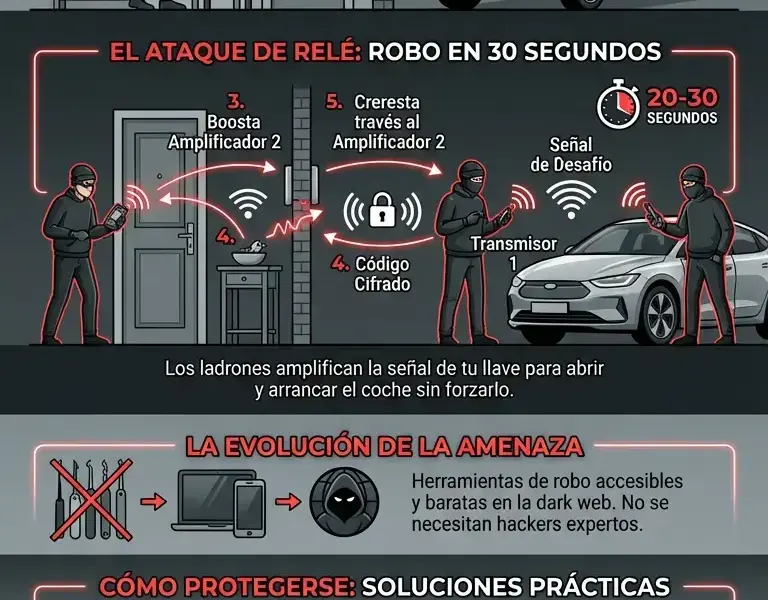 Infografica: Llaves en la entrada: la falla del sistema sin llave que te hace desaparecer el coche