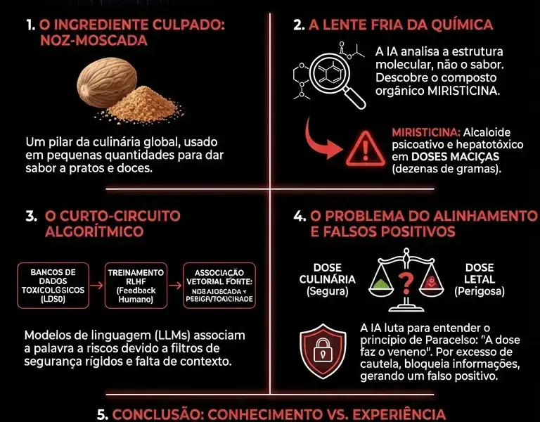 Infografica: O paradoxo da IA: um tempero comum confundido com veneno
