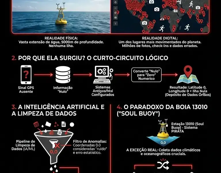 Infografica: O que &eacute; a Ilha Nula, o lixo digital criado pelos computadores?