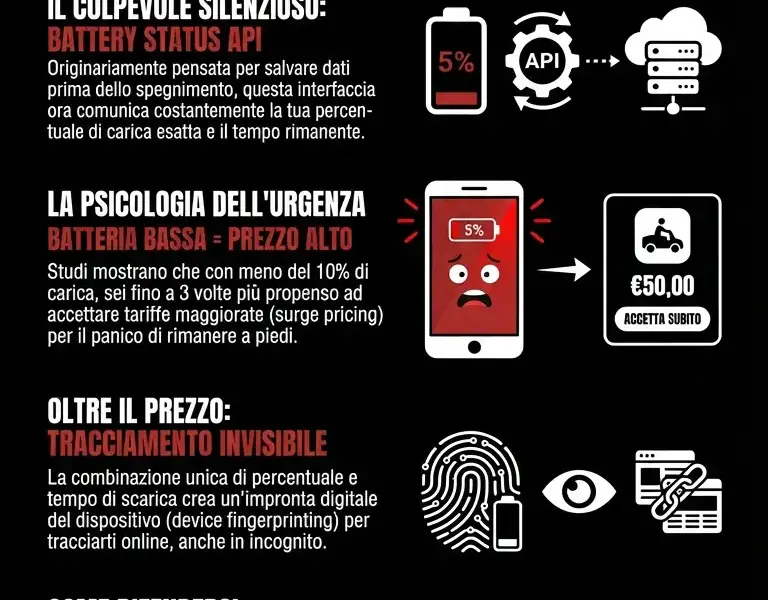 Infografica: Prezzi dinamici: come un dato del telefono svela la tua urgenza