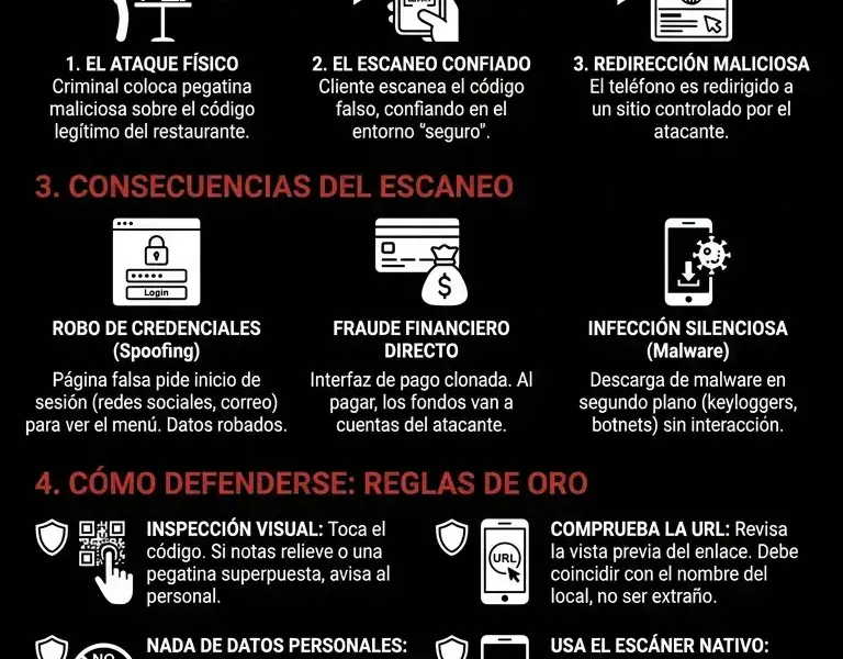 Infografica: Quishing: el peligro invisible detr&aacute;s de los men&uacute;s digitales