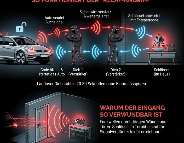 Infografica: Schl&uuml;ssel am Eingang: Die schl&uuml;ssellose Sicherheitsl&uuml;cke, die Ihr Auto verschwinden l&auml;sst