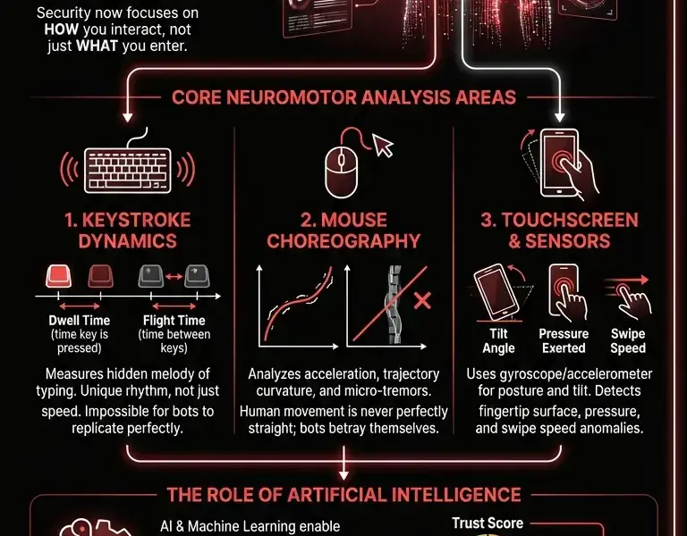 Infografica: The behavioral signature that identifies you before your password.
