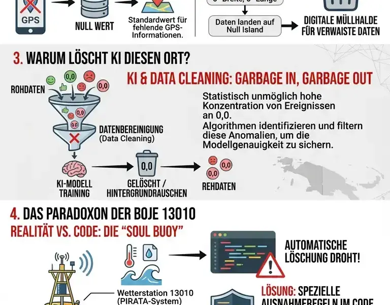 Infografica: Was ist Null Island, die digitale M&uuml;llhalde, die von Computern geschaffen wurde?
